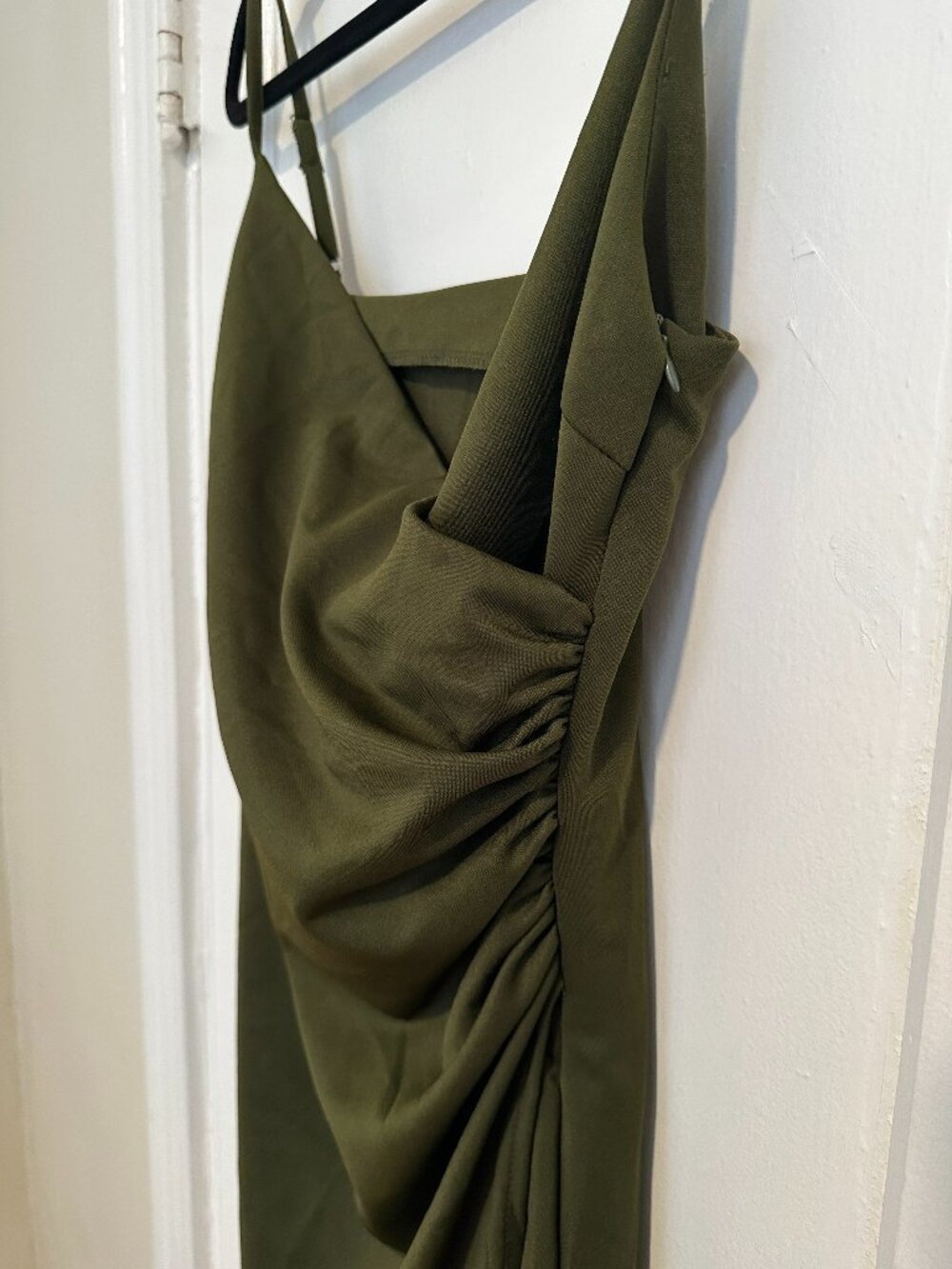 Olive green mini dress